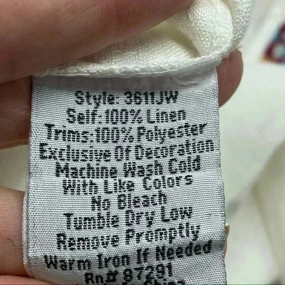 Johnny Was Los Angeles 100% linen embroidered tunic dress size XS - Picture 4 of 8